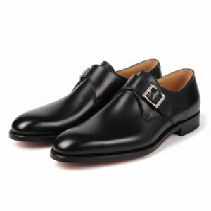 Soulier Homme En Cuir Avec Boule- Noir
