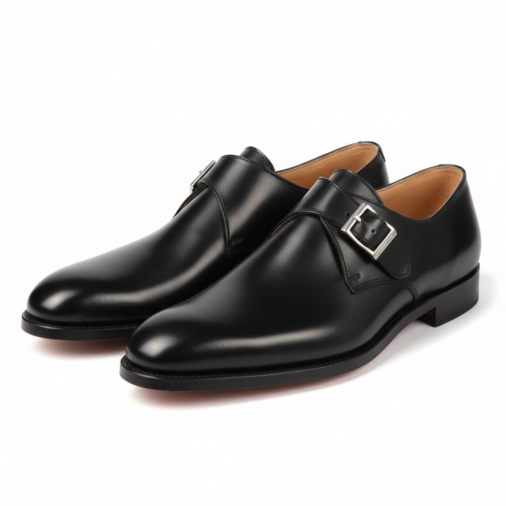 Soulier Homme En Cuir Avec Boule- Noir